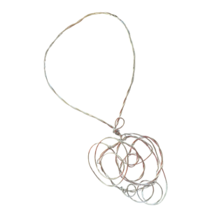 Silver Wire Nested-Loop Pendant Necklace-image