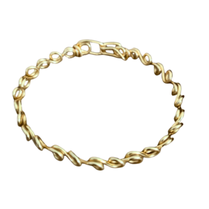 Gold Twisted Link Chain Bracelet-image