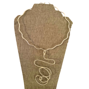 Silver Spiral Statement Pendant Necklace-image