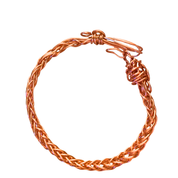 Copper Viking-knit woven wire bracelet