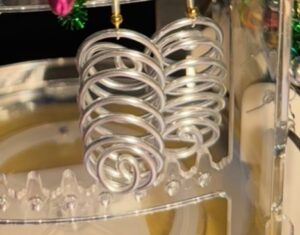 Coiled Silver Wire Earrings-image