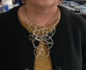 Freeform Wire Collar Necklace-image